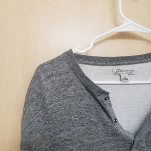 JCrew Knit Goods Gray Longsleeved Henley
